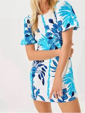 NWT Lilly Pulitzer 16 Brynleigh Skirted Romper “Coconut Swayin In The Breeze”